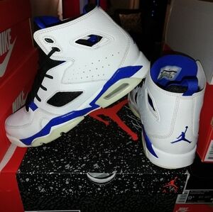 AIR JORDAN FLIGHT 91 WHITE-ROYAL WOMEN US SIZE 7 GREAT COND "USED"